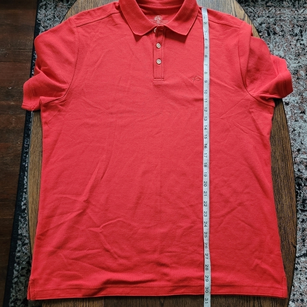 Ocean & Coast Reddish Orange Moisture Wicking Polo Shirt Size Men's XL - Picture 10 of 11
